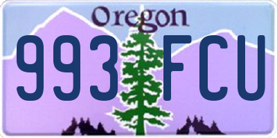 OR license plate 993FCU