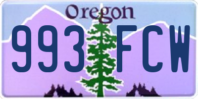 OR license plate 993FCW
