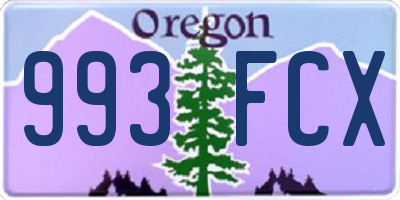 OR license plate 993FCX