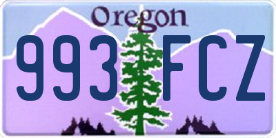 OR license plate 993FCZ
