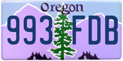 OR license plate 993FDB