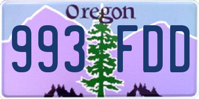 OR license plate 993FDD