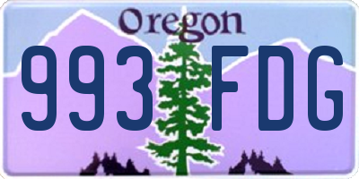 OR license plate 993FDG