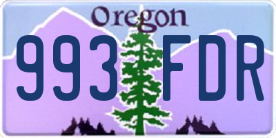 OR license plate 993FDR