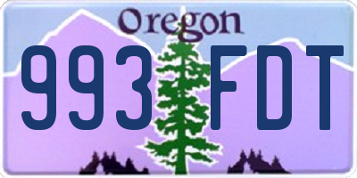 OR license plate 993FDT