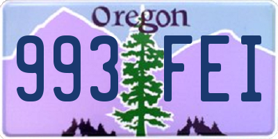 OR license plate 993FEI