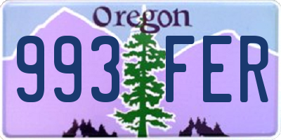 OR license plate 993FER