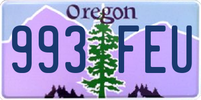 OR license plate 993FEU