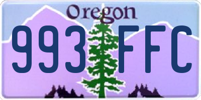 OR license plate 993FFC