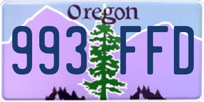 OR license plate 993FFD