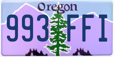 OR license plate 993FFI