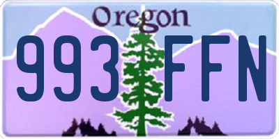 OR license plate 993FFN