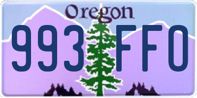 OR license plate 993FFO