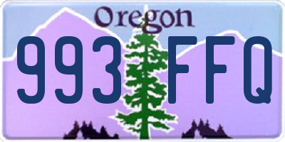 OR license plate 993FFQ