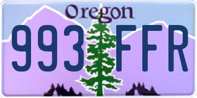 OR license plate 993FFR
