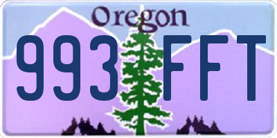 OR license plate 993FFT