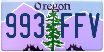 OR license plate 993FFV