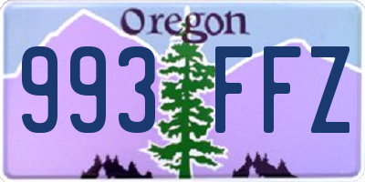 OR license plate 993FFZ