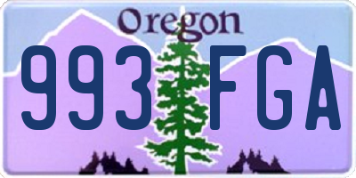 OR license plate 993FGA
