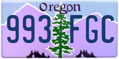 OR license plate 993FGC