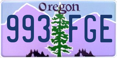 OR license plate 993FGE