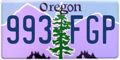 OR license plate 993FGP