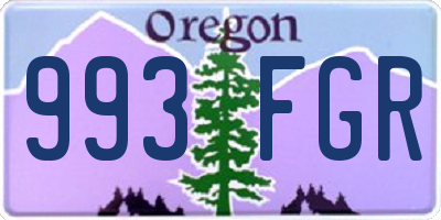 OR license plate 993FGR