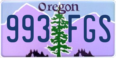 OR license plate 993FGS