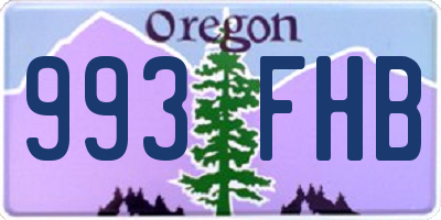 OR license plate 993FHB