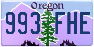 OR license plate 993FHE