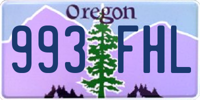 OR license plate 993FHL