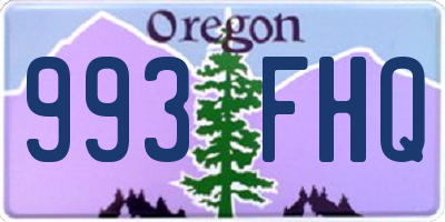 OR license plate 993FHQ