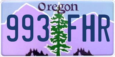 OR license plate 993FHR