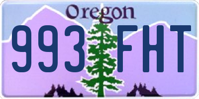 OR license plate 993FHT
