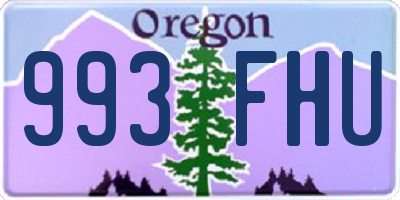 OR license plate 993FHU