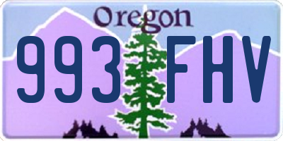 OR license plate 993FHV