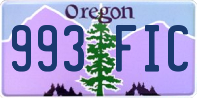 OR license plate 993FIC