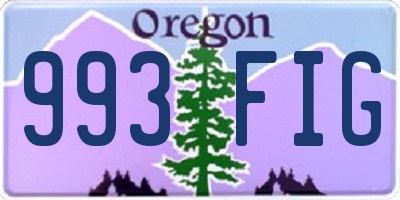 OR license plate 993FIG