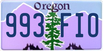 OR license plate 993FIO