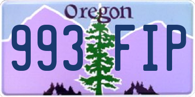 OR license plate 993FIP