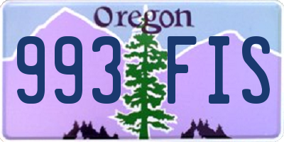 OR license plate 993FIS