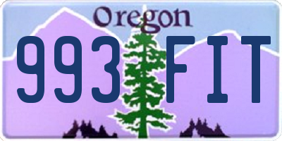 OR license plate 993FIT