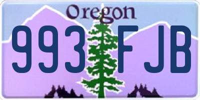 OR license plate 993FJB