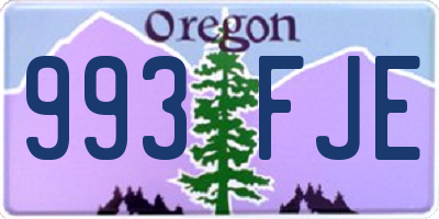 OR license plate 993FJE