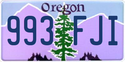 OR license plate 993FJI