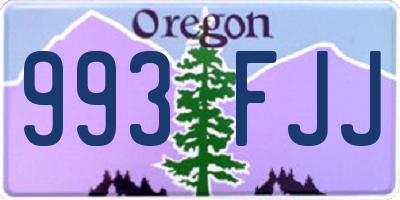 OR license plate 993FJJ