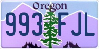 OR license plate 993FJL