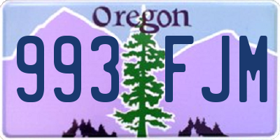 OR license plate 993FJM