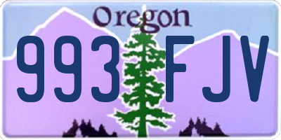 OR license plate 993FJV