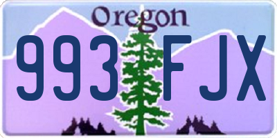 OR license plate 993FJX